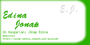 edina jonap business card